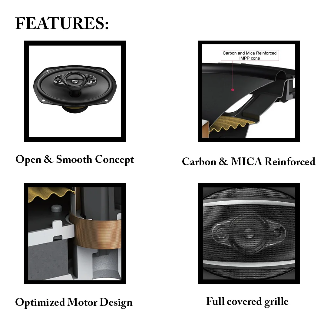 Car Speakers 4Way 650W Pioneer