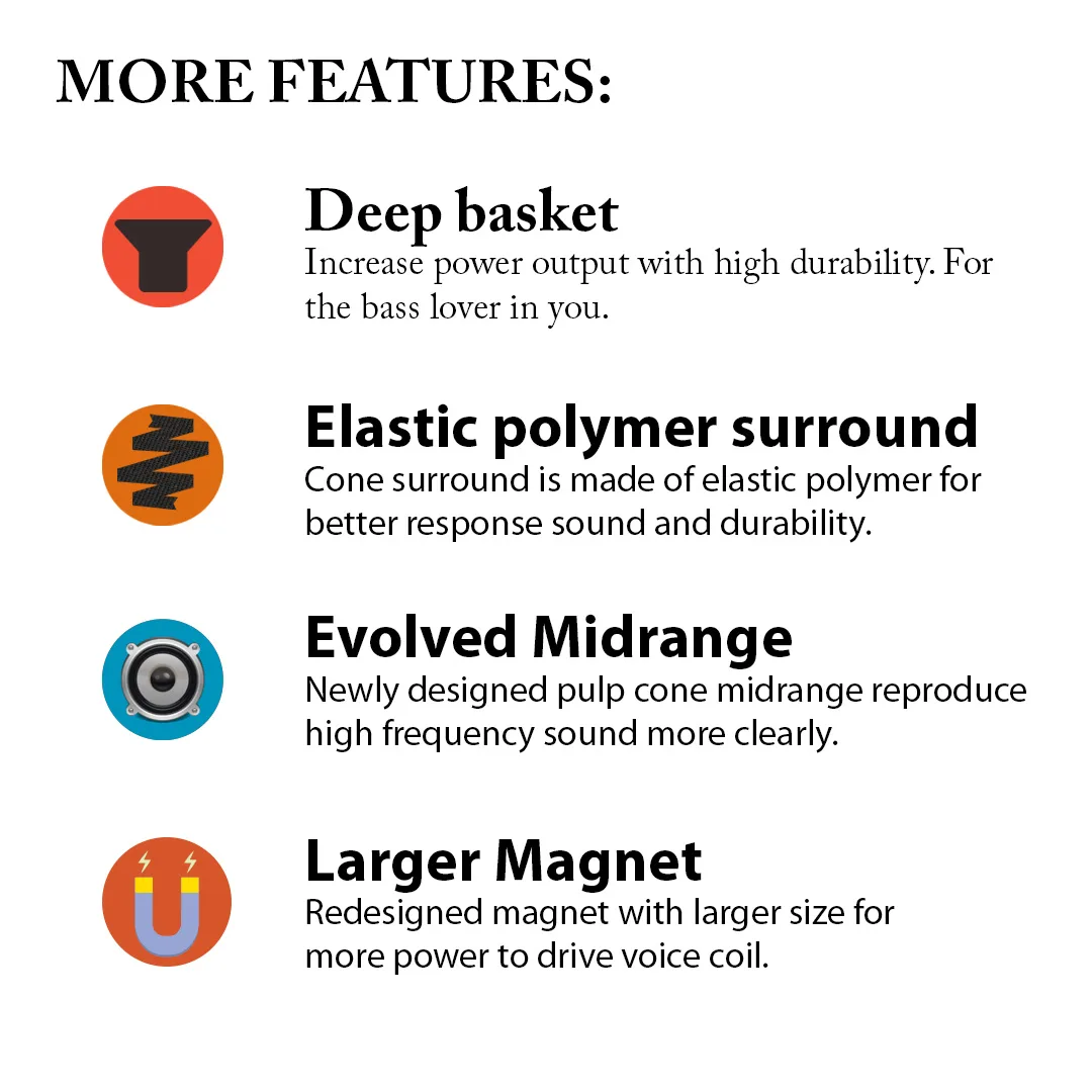 Car Speakers 4Way 650W Pioneer
