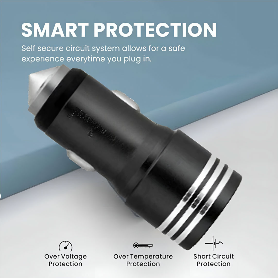 Car Charger 2 USB Port Ticon