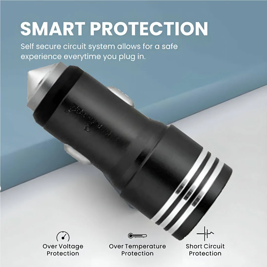 Car Charger 2 USB Port Ticon