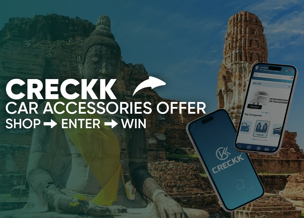 Creckk Car Accessories Offer  Full Details on the Thailand Trip Giveaway 2025