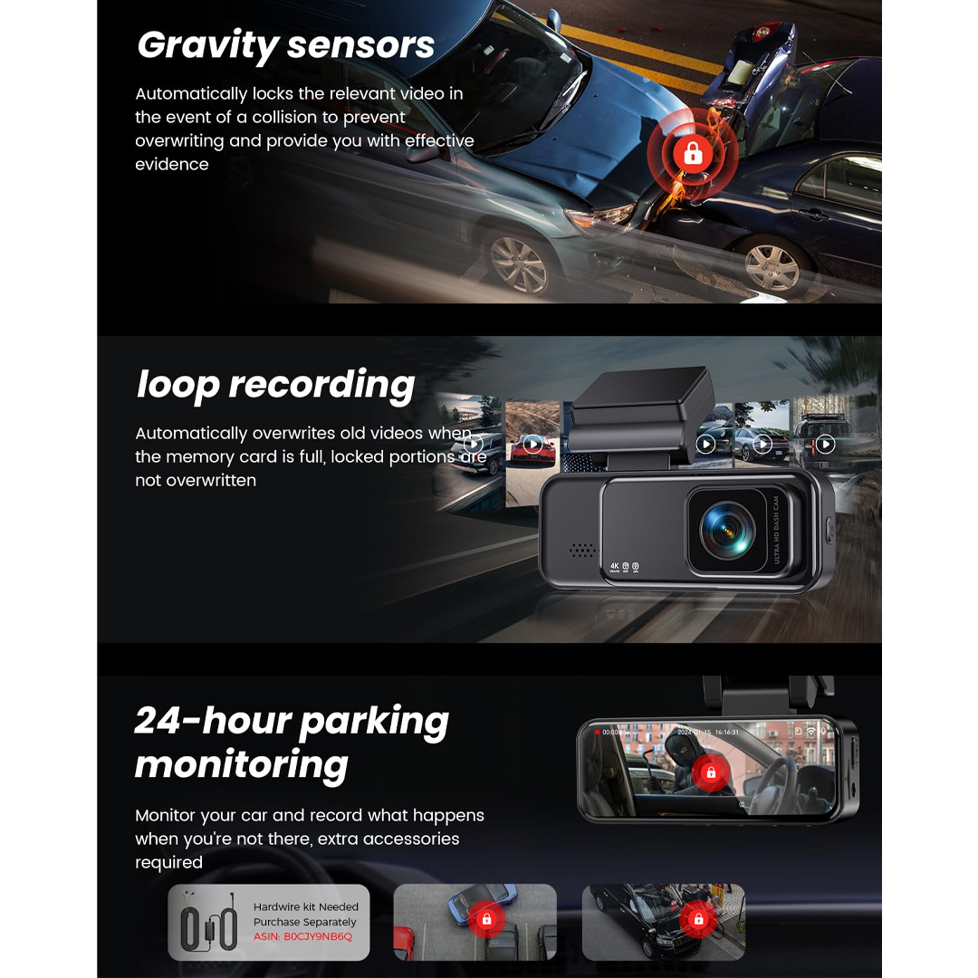 Dash Cam 4K + 1K Autovogue