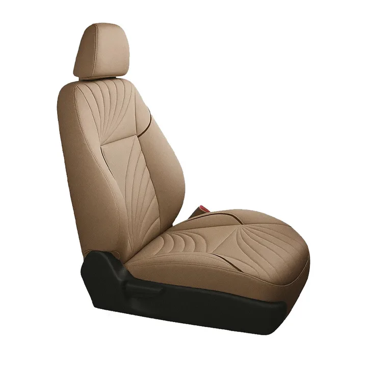 Beige Seat Cover PU Leather