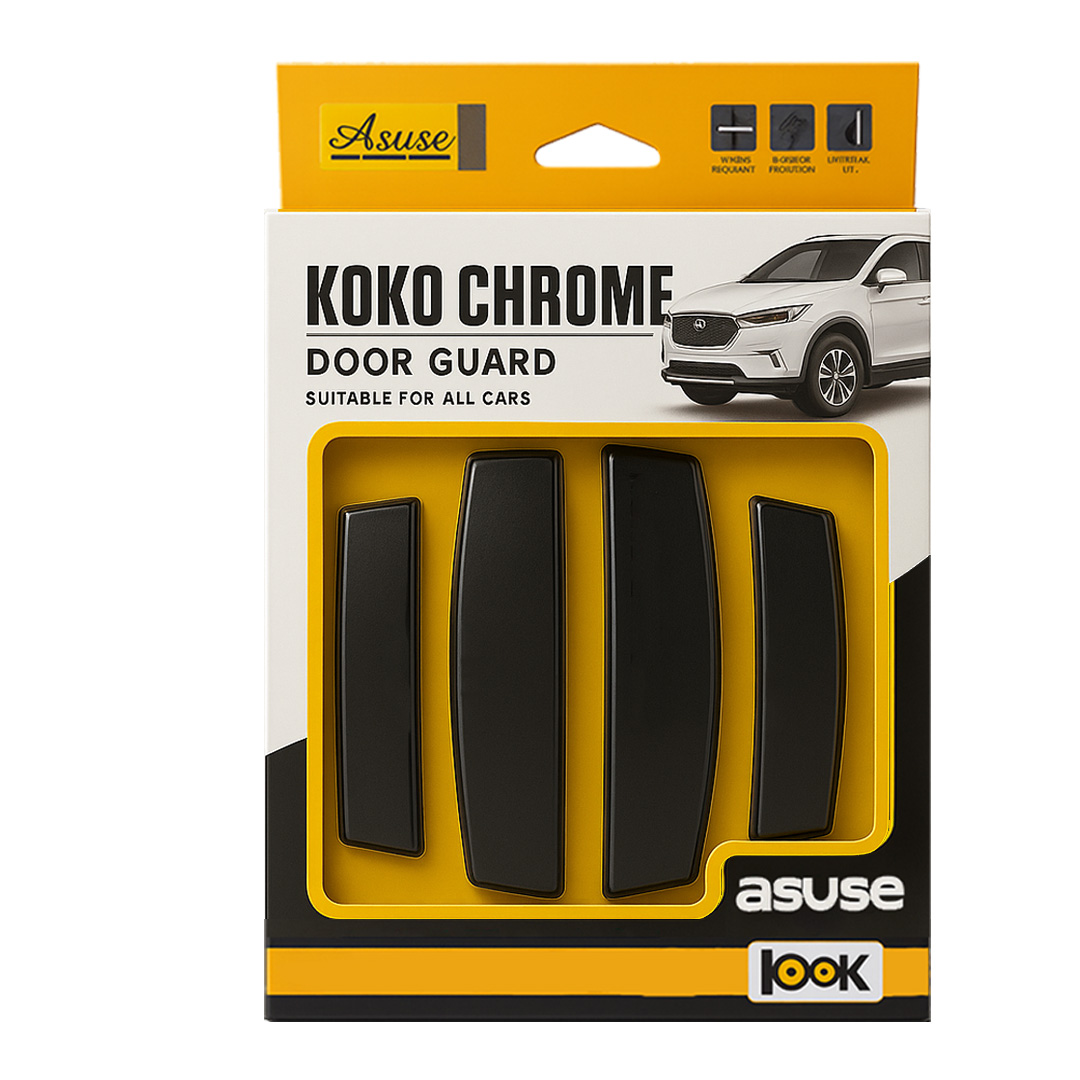 4pcs Black Door Guard Asuse