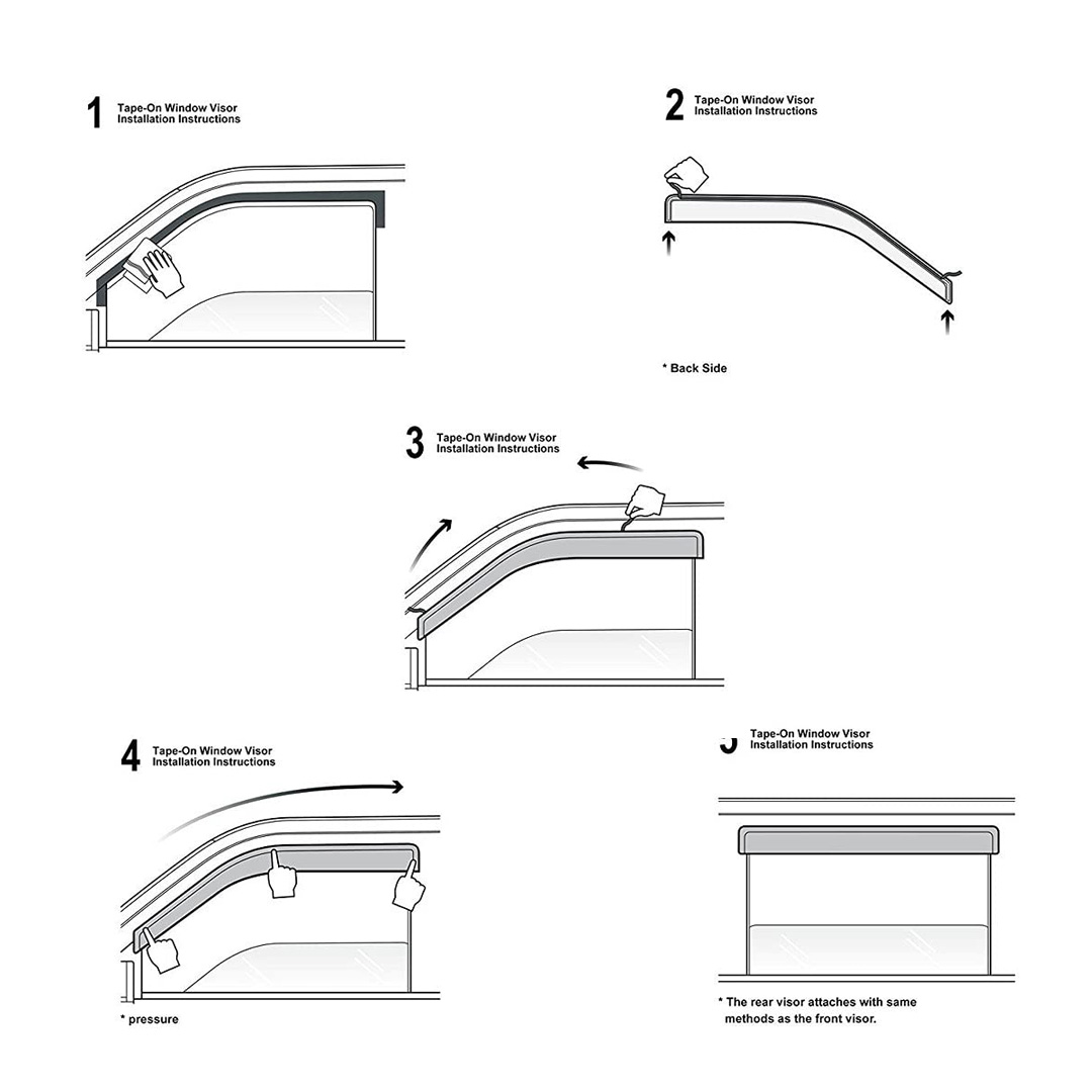 6 pcs Car Door Visor for Eeco