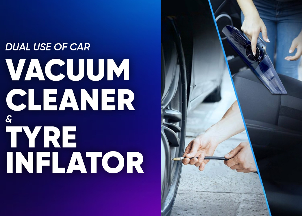 Dual-Use Car Vacuum Cleaner and Tire Inflator for Daily Car Care | Creckk