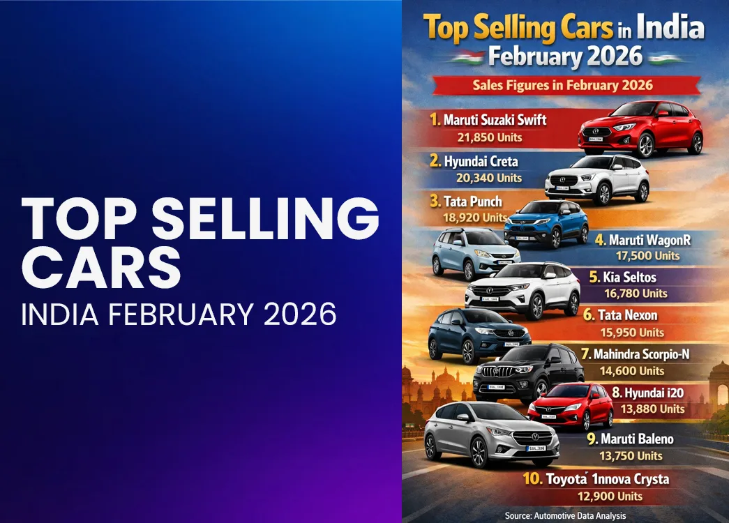 Top 15 Best-Selling Cars in February 2026: Tata Nexon Leads