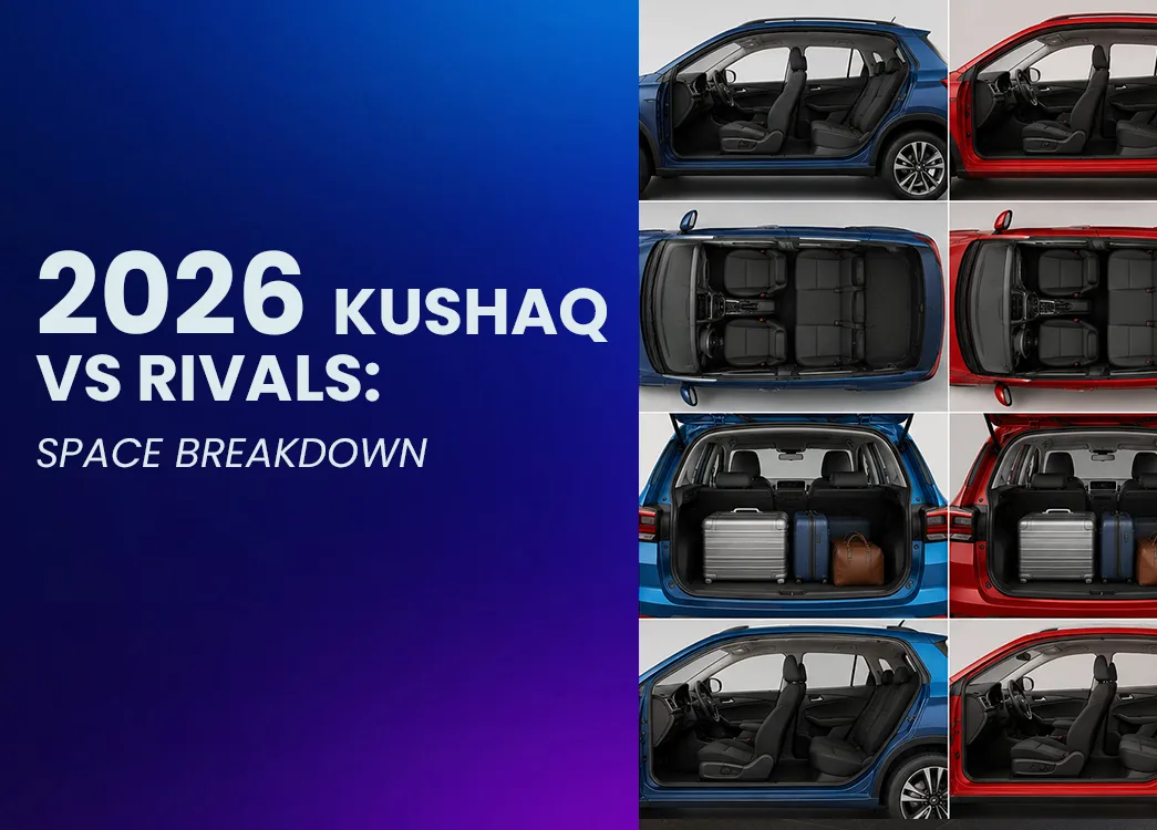 2026 Skoda Kushaq Facelift vs Rivals: Size & Space Breakdown