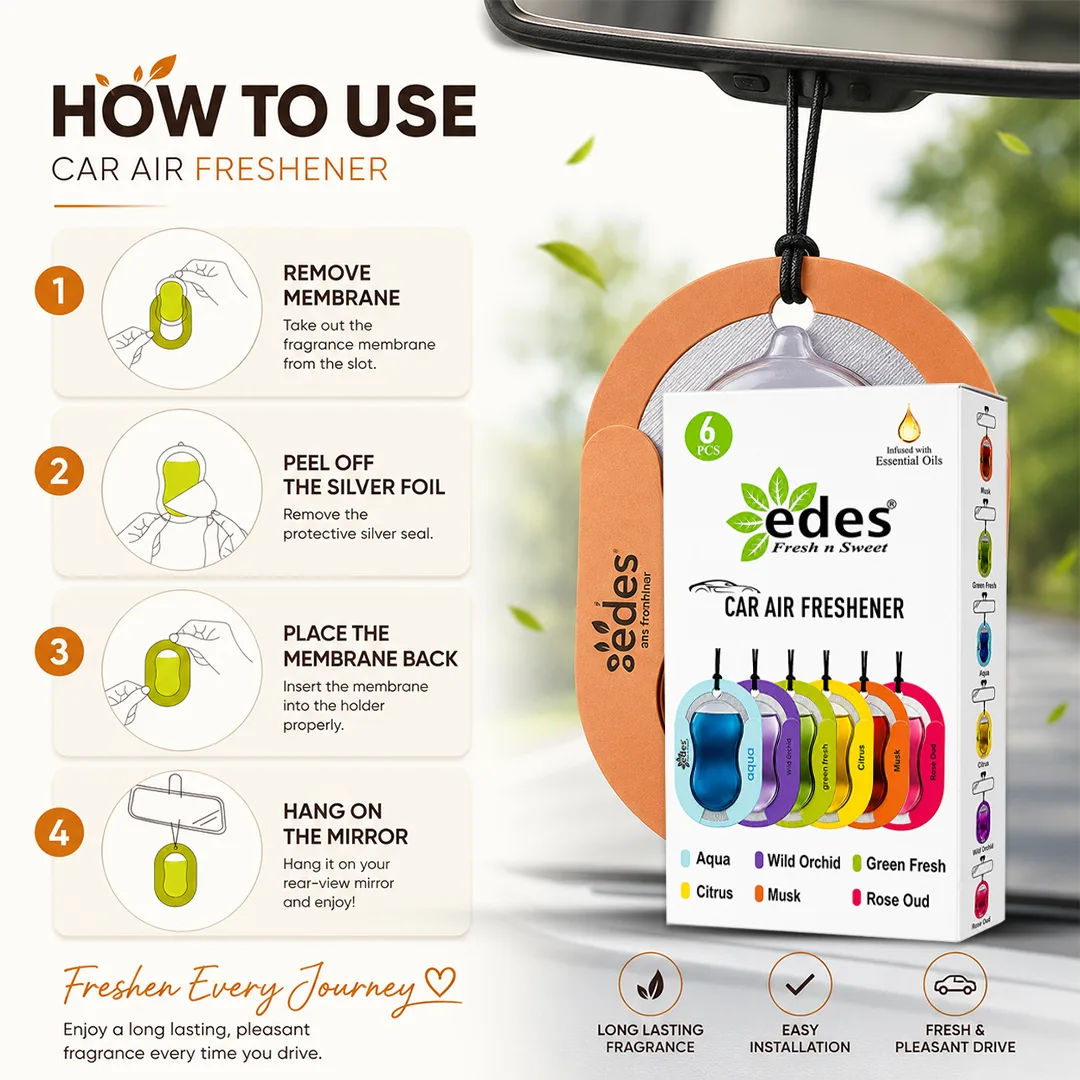 EDES Car Air Freshener Pack-6