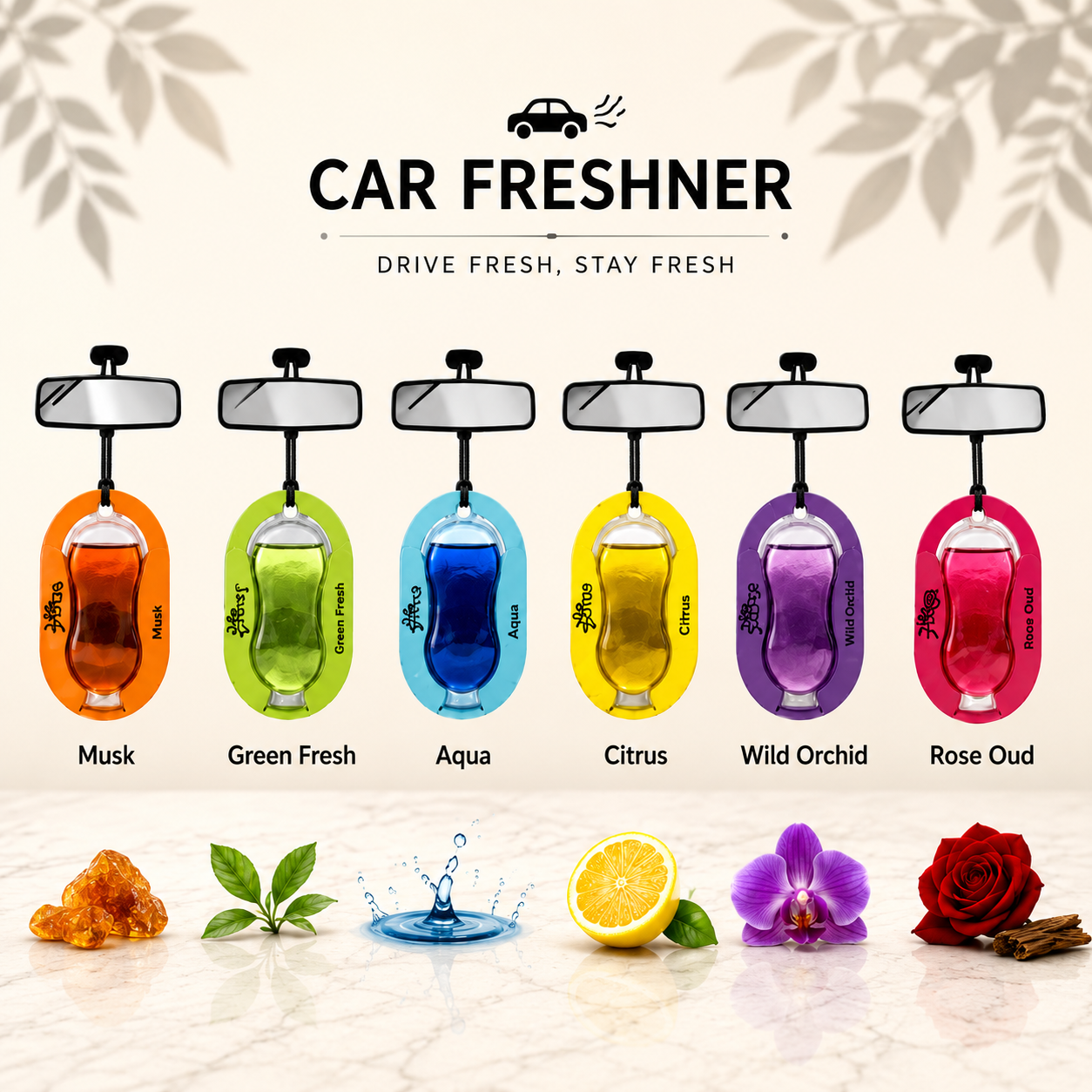 EDES Car Air Freshener Pack-6