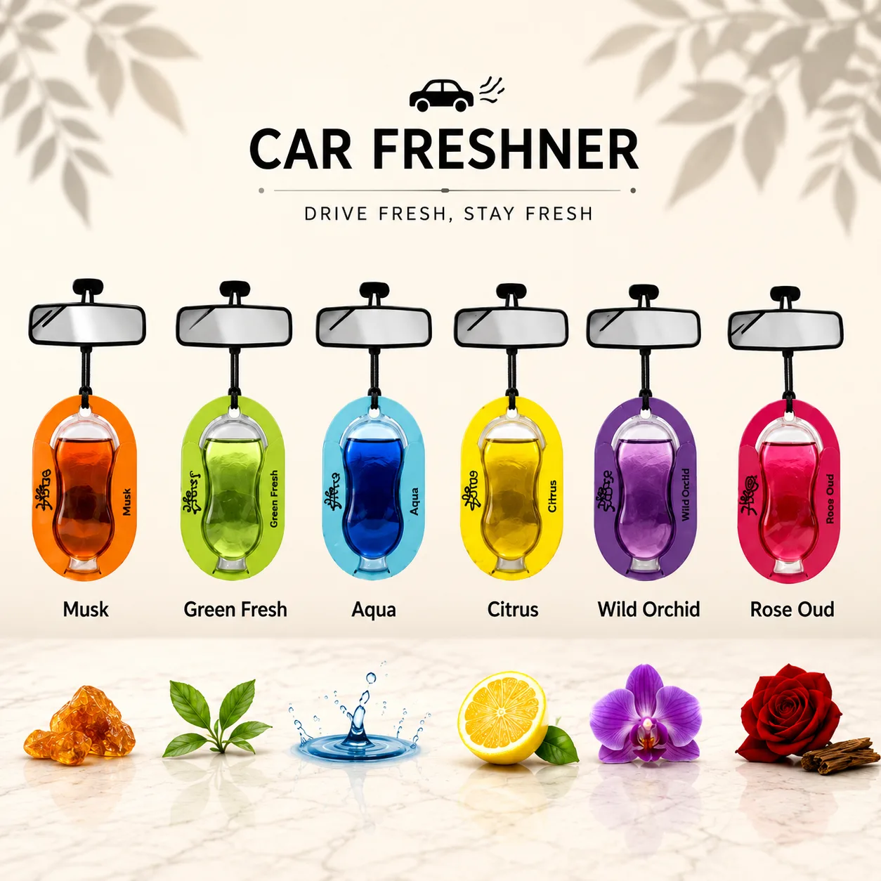 EDES Car Air Freshener Pack-6