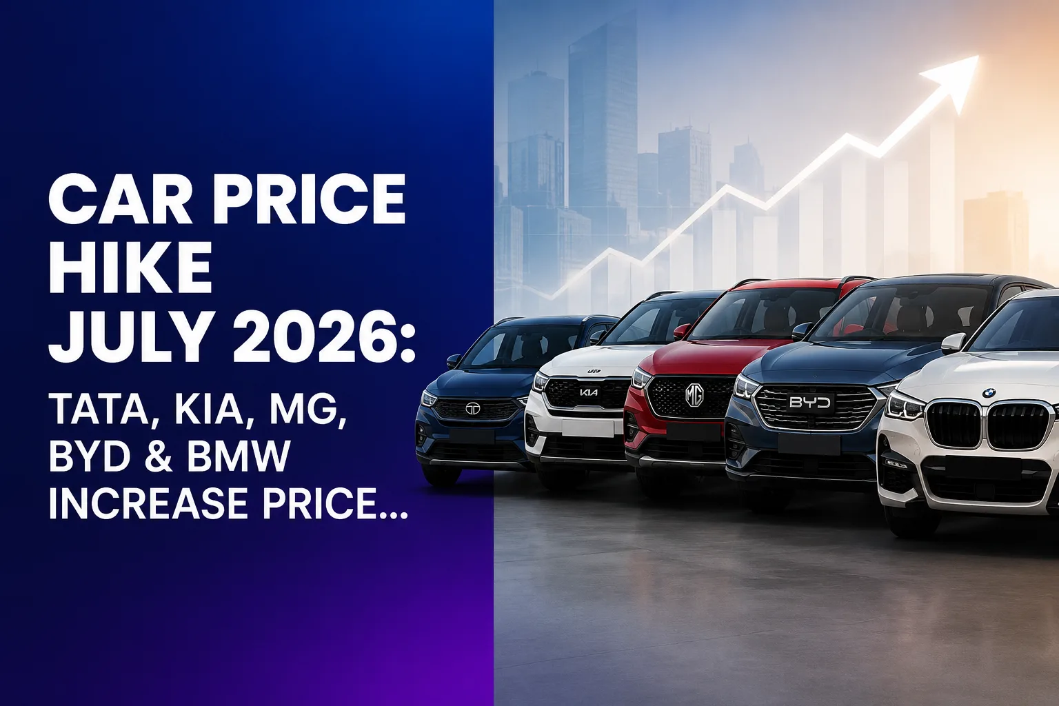 Car Price Hike July 2026: Tata, Kia, MG, BYD & BMW Increase Prices | Full List